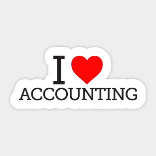 I Love Accounting Sticker